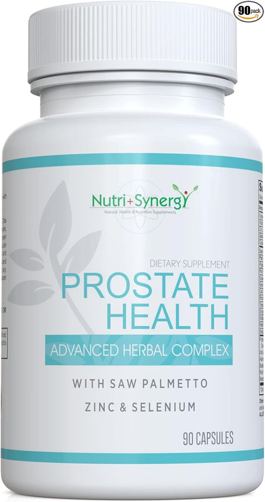 Prostate Health - Saw Palmetto, Zinc, Vitamins B6 & E, Selenium, Advanced Formula for Prostate Support. 90 Capsules