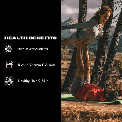 Organic Amla Powder (Indian Gooseberry) | 8.01 oz | USDA Organic & Non-GMO | Raw from India | Healthy Hair & Skin | Recyclable Kraft Bags