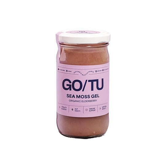 GO/TU Sea Moss Gel – 8oz Elderberry | Pure, Shelf-Stable Superfood | Nature’s Multivitamin