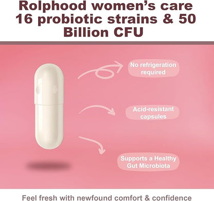 Vaginal Probiotic for Women's pH Balance Health,with Prebiotics &Lactobacillus Probiotic Blend,Boost Immune,Digestive,Gut,Promote Healthy Vaginal Odor & Vaginal Flora,60 Capsules[1-Month Supply]