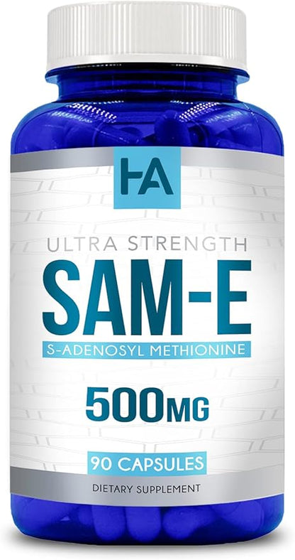 Healing Awakening SAM-e 500mg 90 Capsules (S-Adenosyl Methionine)