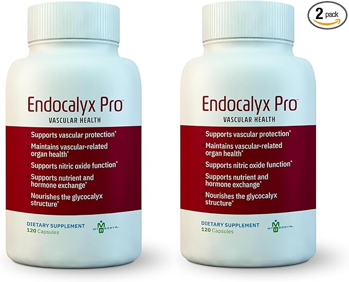 Endocalyx Pro Supplement – Endothelial Glycocalyx Support 120 Capsules - Vascular & Microcirculation Health – Clinically-Studied – Patented – Supports Nitric Oxide Functions