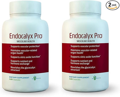 Endocalyx Pro Supplement – Endothelial Glycocalyx Support 120 Capsules - Vascular & Microcirculation Health – Clinically-Studied – Patented – Supports Nitric Oxide Functions