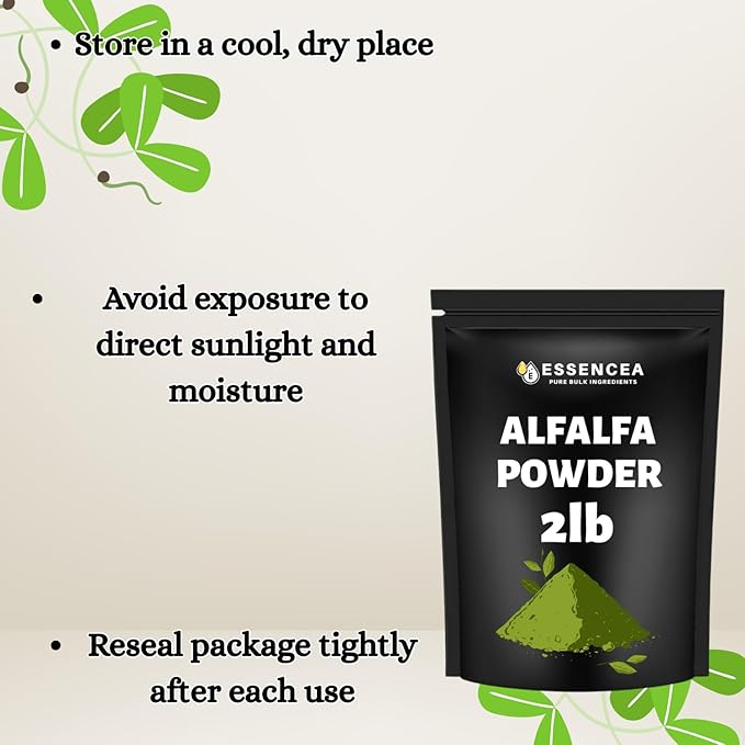 Alfalfa Powder 2lb Superfood Green Powder 2 Pound | Gluten Free Non-GMO Vegan (32 Ounces) [Packaging May Vary]