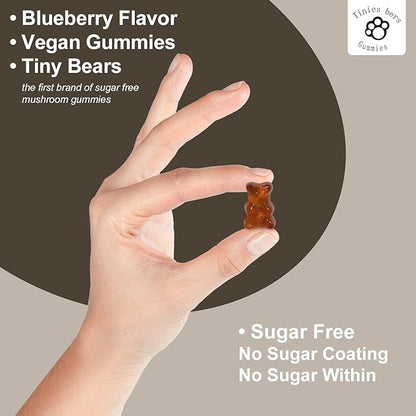 St John's Wort Gummies 500mg, Sugar Free and Cordyceps Gummies, Sugar Free 10x Blend Mushroom Gummies