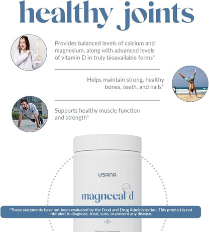 USANA - MagneCal D - Balanced Magnesium & Calcium with Vitamin D to Support Bone Health, Strength & Function for Optimal Wellness - 112 Tablets