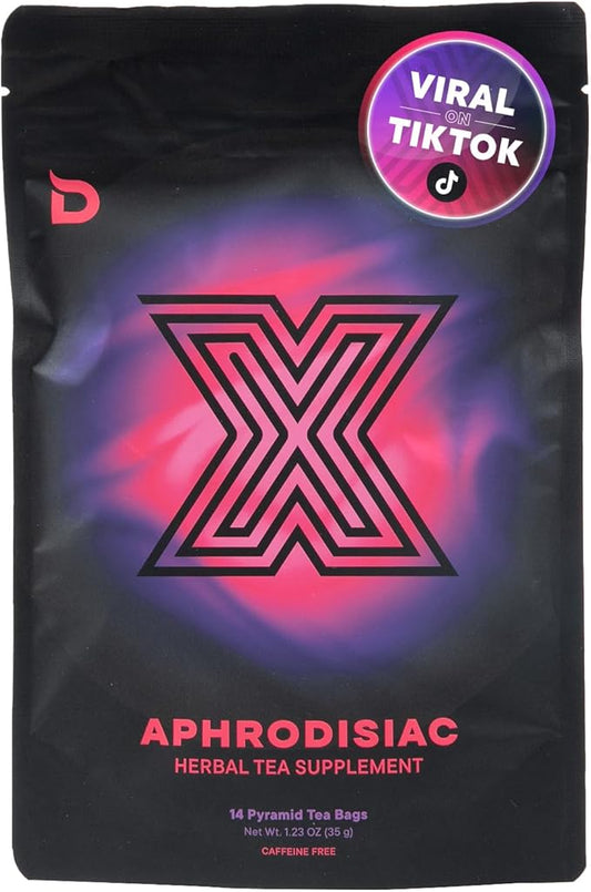 Libido Booster for Women – Sugar Free & Gluten Free with Horny Goat Weed, Fenugreek, Butterfly Pea Flower, and Hibiscus – Fast-Acting Aphrodisiac Tea Libido Booster for Women & Men