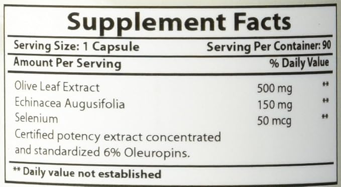 Best Naturals 2 Pack Olive Leaf Extract 700mg 90 Capsules (Total 180 Capsules)