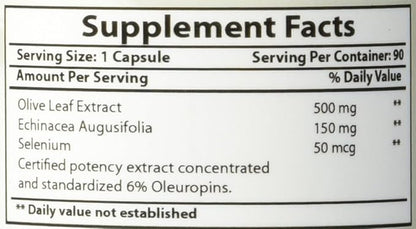 Best Naturals 2 Pack Olive Leaf Extract 700mg 90 Capsules (Total 180 Capsules)