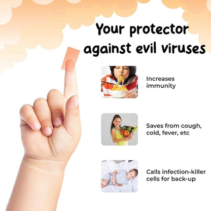 Soul Strips Immunity Defender -Sugar-Free Vitamin C & Zinc with Beta Glucan-Helps Fight Common Infections-Immune Support Strips for Children-Orange Flavor, Zero Sugar-30 Strips Pack