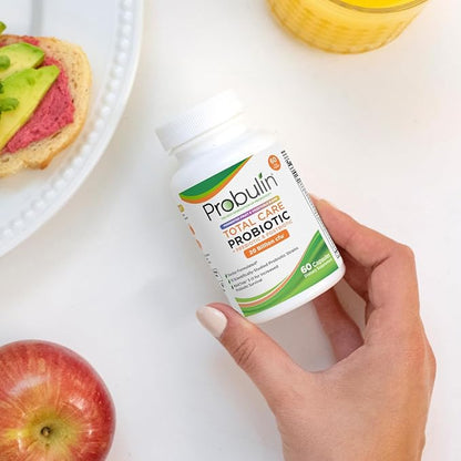 Probulin Total Care Pre + Pro + Postbiotic, 20 Billion CFU, 60 Vegan Capsules (Pack of 3)