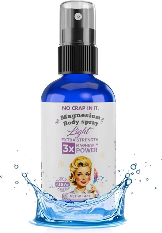 Magnesium Spray, Triple Action!- Spray Your Way to Wellness | Immediate Relief with Our Unique Magnesium Glycinate, Magnesium Citrate, Magnesium Chloride Blend Spray (Light)