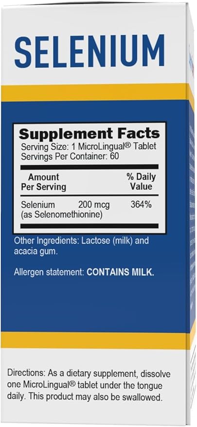 Superior Source Selenium 200 mcg - Immune Health Support Supplement - Selenomethionine Tablets Aid Thyroid Gland Function - Supplement Supports Recycling of Vitamin E - 60 Instant Dissolve Tablets