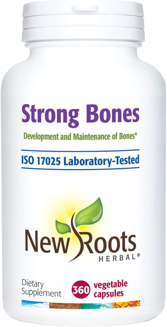 New Roots | Strong Bone Supplement with Super Blend 22-Ingredients: Glucosamine Sulfate, Calcium, Magnesium, Turmeric, Vitamin D3, B1, K2, B12, Zinc (360 Veg Caps)
