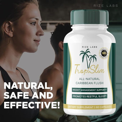 (Official 5 Pack) Tropislim, Tropislim All Natural Caribbean Flush, Weight Loss Supplement, Tropislim Slimming Capsules for Women, Healthy Lifestyle + Leaner Physique, Tropical Reviews (300 Capsules)