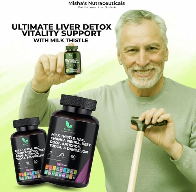 Bundle - Milk Thistle & Quercetin 60 Vegan Capsules - Total 120 Capsules