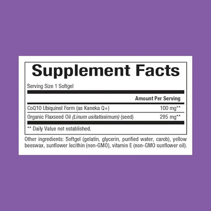 Natural Factors Ubiquinol Active CoQ10 100 mg, High-Absorption Coenzyme Q10 Supplement for Energy, Heart and Cognitive Support, 100mg, 30 Softgels