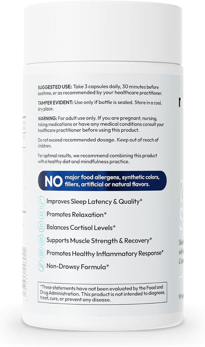 Zenful Sleep Supplement | Natural Deep Sleep Aid with KSM-66® Ashwagandha, Venetron® & AprèsFlex® | Supports Relaxation, Cortisol Balance & Stress Reduction | 30 Servings (90 Capsules)