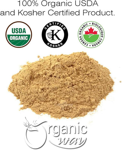 Organic Way Premium Grade Guduchi Powder (Tinospora cordifolia) - Organic & Kosher Certified | Raw, Vegan, Non GMO & Gluten Free | USDA Certified | Origin - India (1LBS / 16Oz)