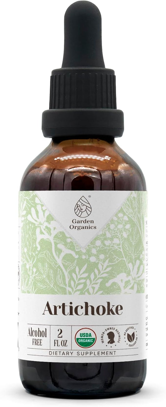 Artichoke USDA Organic Alcohol-Free Extract | Dietary Supplement, High-Potency Tincture | Natural Certified Organic Artichoke (Cynara scolymus) Dried Leaf 2 oz