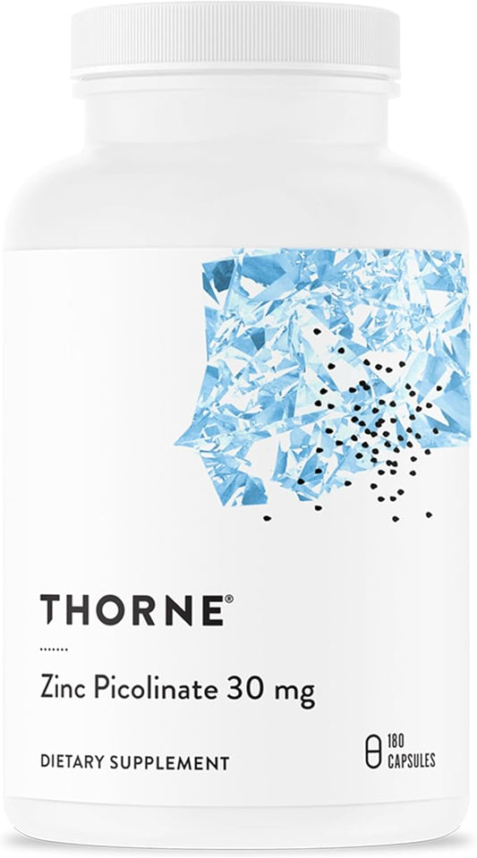 THORNE Zinc Picolinate 30 mg - Well-Absorbed Zinc Supplement for Growth and Immune Function* - 180 Capsules