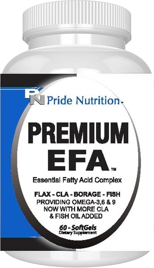 Premium EFA Omega 3-6-9 Supplement for Men and Women 5 in 1 - EPA, DHA, GLA, ALA & CLA Essential Fatty Acids with Fish Oil - Softgel Pills