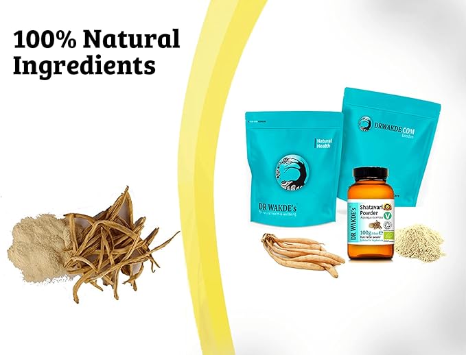 DR WAKDE'S Organic Shatavari Powder (Asparagus racemosa) - 500g (1.1lb) | Pure, Raw & Dried Powder | Ayurvedic Herb | Vegan | Nothing Added, Nothing Removed | Same Day Dispatch