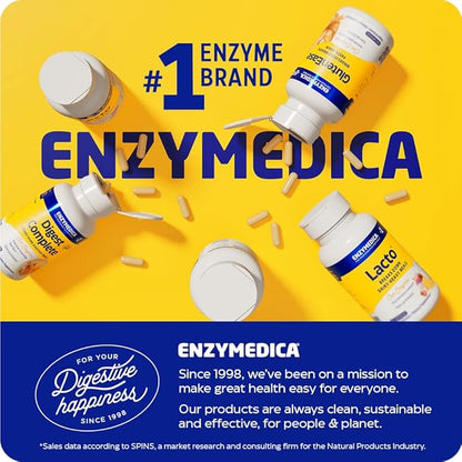 Enzymedica Digest Gold + ATPro, Maximum Strength Enzyme Formula, Prevents Bloating and Gas, 14 Key Enzymes Including Amylase, Protease, Lipase and Lactase, 21 Capsules (FFP)