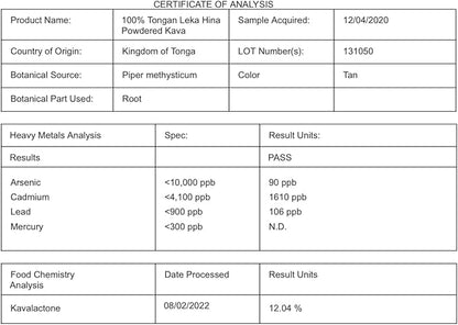 Premium Quality Tongan Kava (16oz) Leka Hina