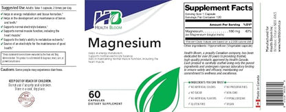 Magnesium | 60 Capsules | Health Bloom | Vitamins and Minerals Capsules