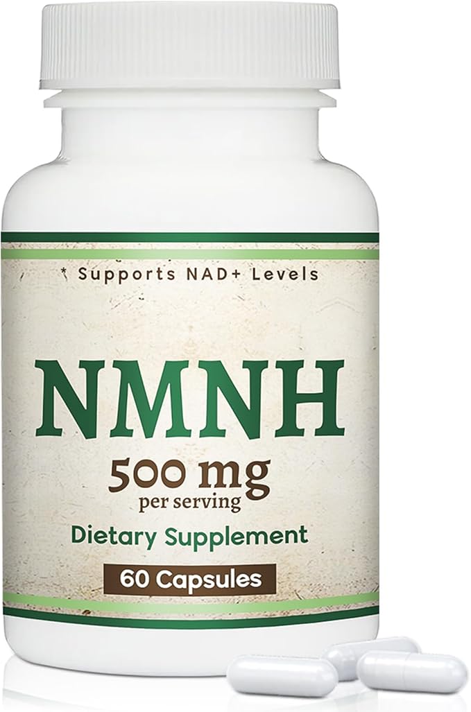 NMNH (NMN Supplement) (Dihydronicotinamide Mononucleotide) 500mg Per Serving, 60 Count (30 Servings), NAD Supplement to Boost NAD+ Levels (Gluten Free, Non-GMO)