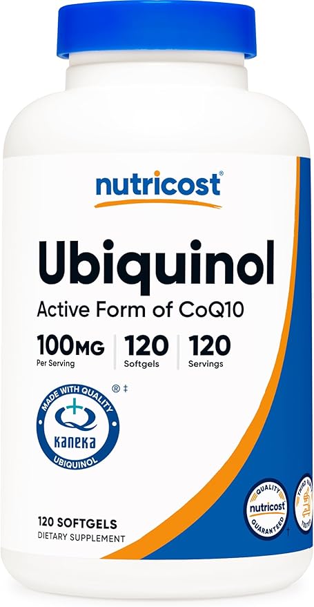 Nutricost Ubiquinol Softgels (120 Softgels | 100 mg Per Serving) - Superior Absorption Antioxidant | Active Form of CoQ10 - Gluten Free, Non-GMO
