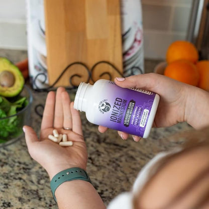 Ionized Magnesium - 60 Capsules Magnesium Glycinate, Magnesium Citrate, Magnesium Ascorbate - Triple Magnesium Complex, Magnesium Supplement in 3 Alkalizing Forms