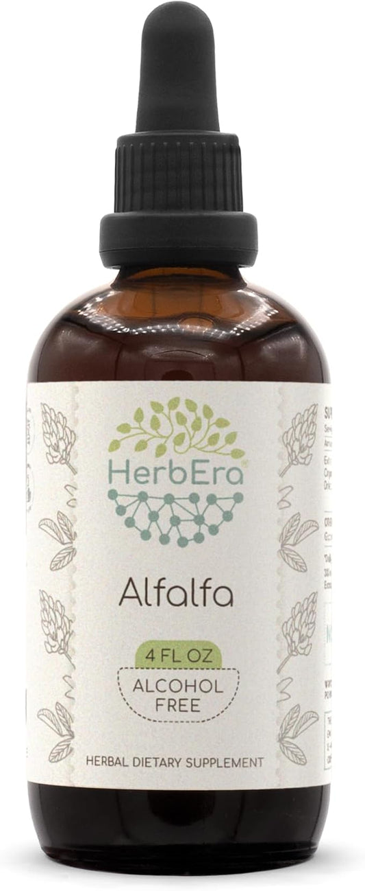 Alfalfa B120 Alcohol-Free Herbal Extract Tincture, Concentrated Liquid Drops Natural Alfalfa 4 fl oz