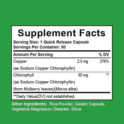 Body Deodorizing Supplement, Natural Chlorophyll 90 Capsules for Women & Men, Full Deodorant Supplement, Body Internal Deodorant Pills with Mint & Parsley