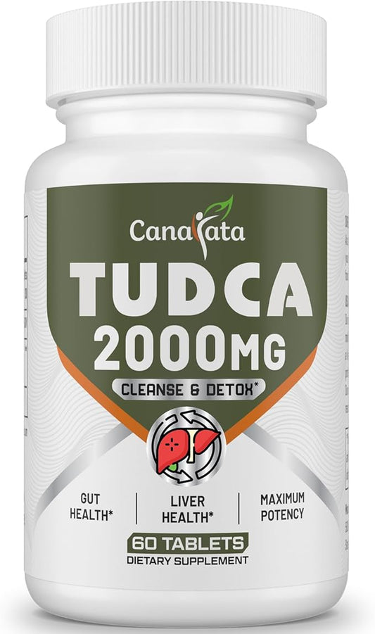 TUDCA Liver Supplements 2000mg - Strong Bile Salts Support Liver Detox & Cleanse - Liver and Gallbladder Health Formula-Easy to Swallow Tablets-30 Days Supply