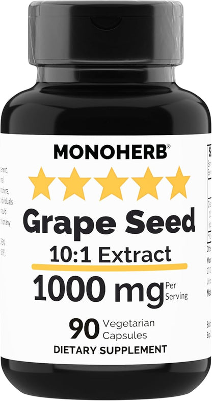 Grape Seed Extract 1000 mg - 90 Vegetarian Capsules
