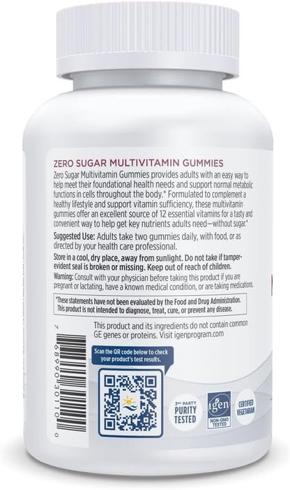 Nordic Naturals Zero Sugar Multi Gummies - Vegetarian Multivitamin Supplement - Passionfruit Mango - 60 Pectin-Based Gummies - 12 Essential Vitamins for Adults - Non-GMO - 30 Servings