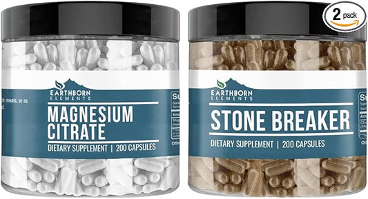 Earthborn Elements Chanca Piedra & Magnesium Citrate Bundle (200 caps)