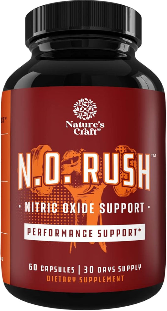 Natures Craft Energizing Nitric Oxide Supplement for Men - Nitric Oxide Pills for Men with L-Arginine L-Citrulline Amino Acids for Intense Muscle Growth, Intense Energy, and Smooth Recovery