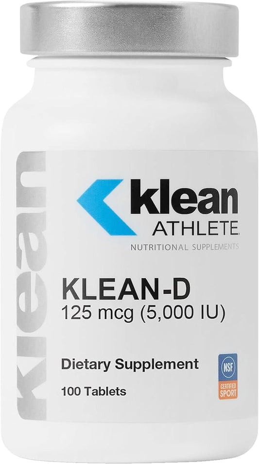 Klean ATHLETE Klean-D | 5000 IU of Vitamin D3 to Support Immune Health, Muscle Recovery, Calcium Absorption, and Bone Strength | NSF Certified for Sport | 100 Tablets
