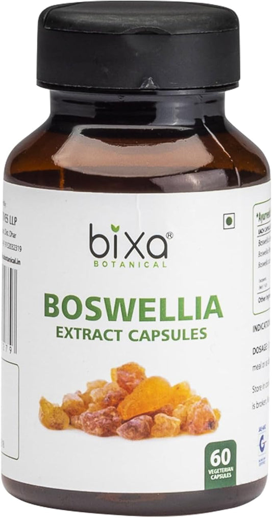 bixa BOTANICAL Ayurvedic Natural Herbal Supplement Boswellia Serrata Extract Pure Premium Quality 65% Boswellic Acid (450 Mg 60 Veg Capsules) | Better Bone Health