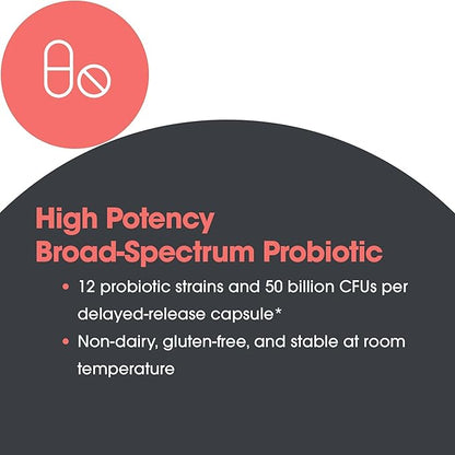 Allergy Research Group Essential-Biotic Complete Supplement - High Potency Probiotics for Men & Women, Supports Gut & Digestive Health, 50 Billion CFUs, Delayed-Release Vegetarian Capsules - 60 Count