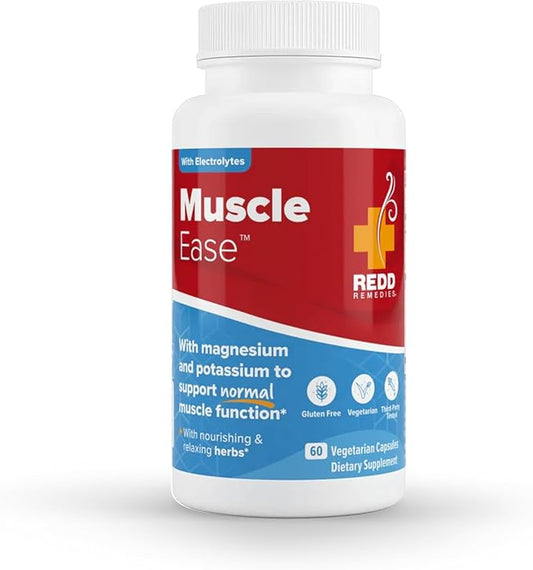 Redd Remedies, Muscle Ease, Magnesium and Potassium Formula to Support Muscle Function, 60 Vegan Capsules