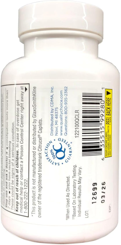 Quality Choice Fiber Therapy Caplets 100 Ct