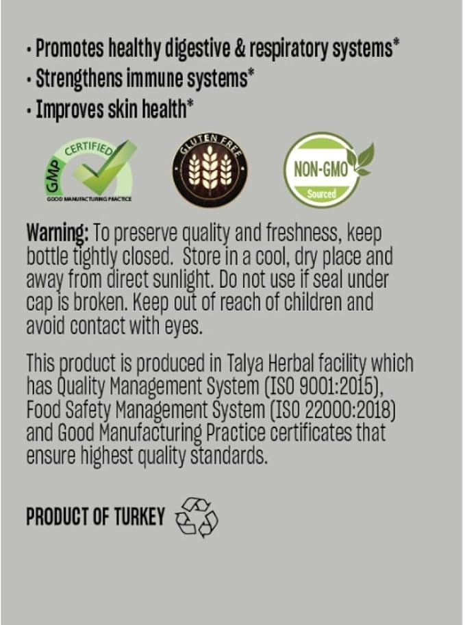 Black Seed Oil 3.4 fl. oz (100 ml) - Liquid Black Seed Oil - Dietary Supplement - Immune Support - High Thymoquinone - Cold Pressed - Pure Turkish Black Seed Oil - Non-GMO - Glass Bottle