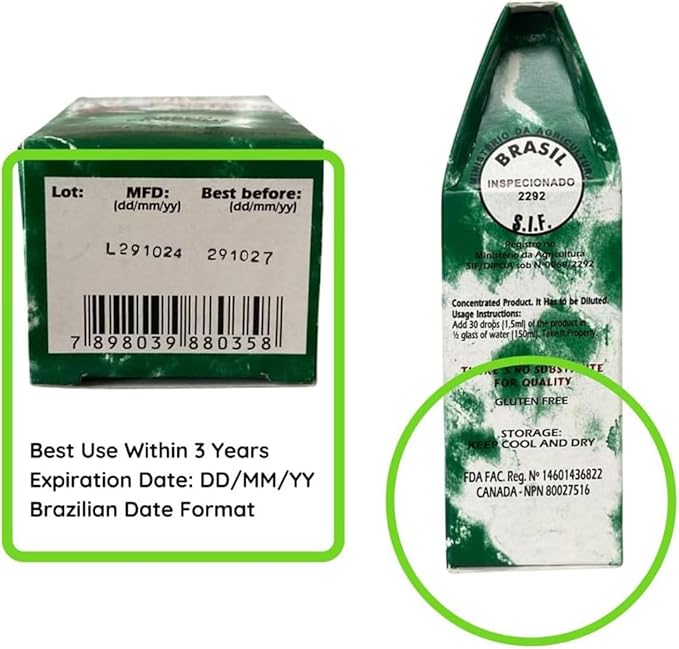 Pon Lee Brazilian Green Bee Propolis Extract 100% Organic, No Alcohol – High Artepillin-C Concentration, Natural Immune Support & Antioxidant, 30ML (3 Pack)