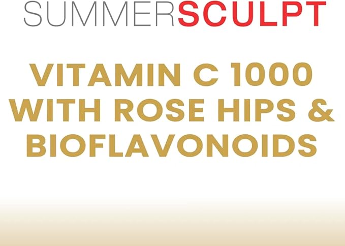 Vitamin C 1000 mg Daily Immune Support with Rose HIPS & Citrus Bioflavonoids Healthy Skin & Joints Buffered Non-GMO Non Acidic, 120 Capsules