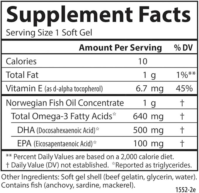 Carlson Labs - Super DHA 500 mg. - 180 Softgels