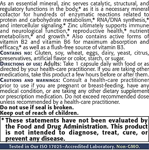 New Roots Herbal Ultra Zinc Advanced Formula 50 mg (90 Veg Caps) – Key in Nutrient Absorption & Metabolism, Tissue & Energy Production | Supports Immunity | Supports Skin Health, Eye Health